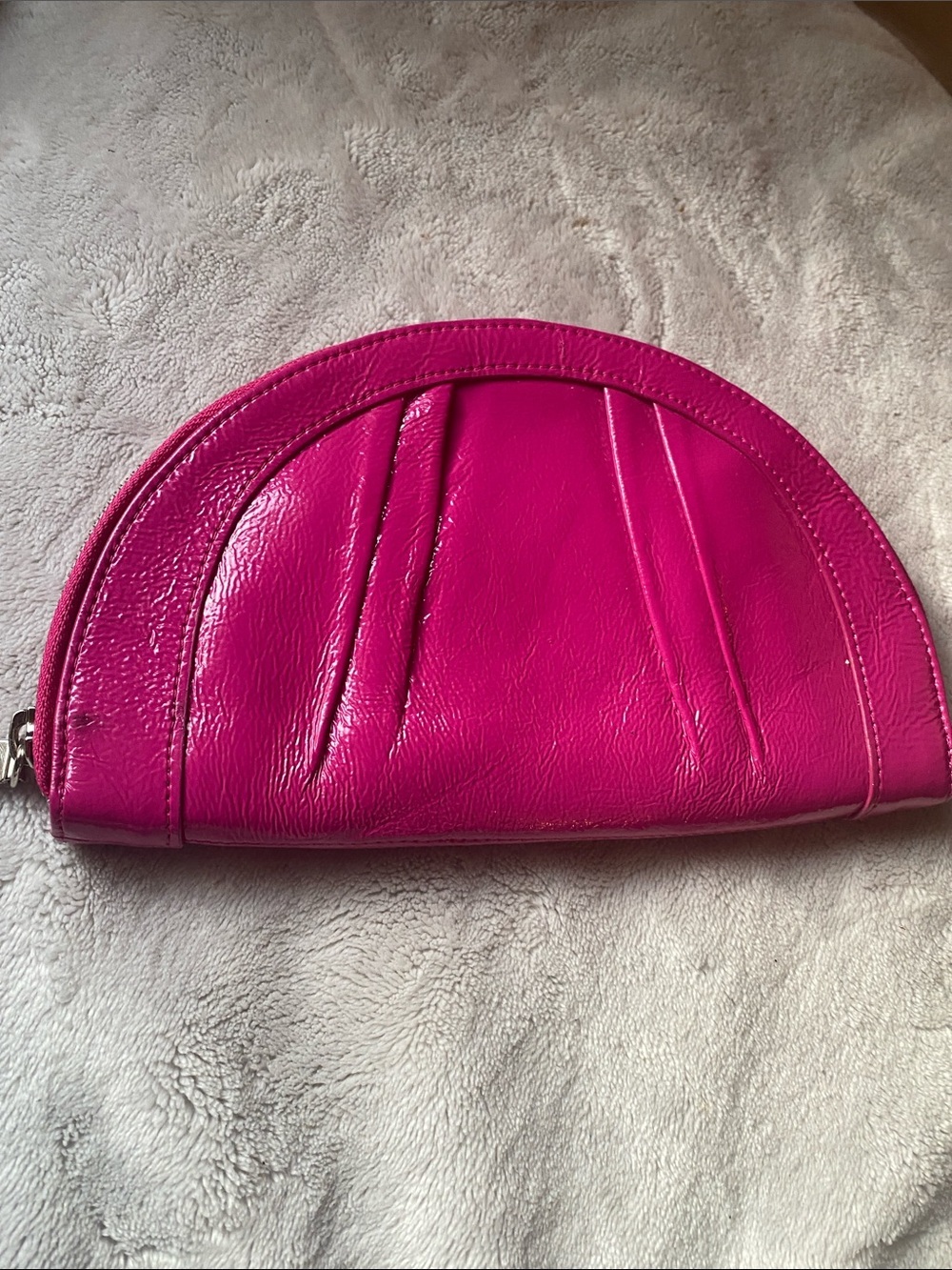 Hobo International Half-Moon Clutch Purse Fuchsia